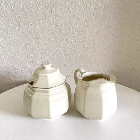 Mikasa Romantics Creamer and Sugar Bowl w/Lid Gold Trim C5000 Made In Japan - Picture 3 of 10